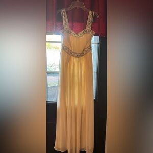 Forever 21 Cream Maxi Dress with Beaded Detail